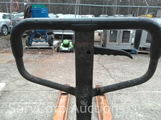 Mighty Lift pallet jack, raises & lowers