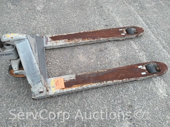 Crown pallet jack, raises & lowers