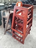 Lot of 5 wooden highchairs