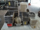 Lot of various stainless/plastic inserts & lids