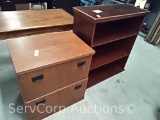 Lot of book shelf & 2-drawer lateral file cabinet