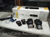 Lot of Nevatar punching bag, boxing gloves, weight belt, sub-mits