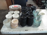 Lot of various plates, saucers, bowls, sauce dishes