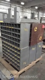 Lot of 6 Nut/Bolt Bins with 2 Stands