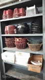 Lot on 4 Shelves of Various Drain Grates, Ceramic Tile, Security Fixtures