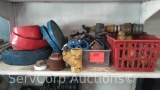 Lot on Shelf of Various Pipe Fittings, Discharge Hoses, Gaskets