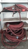 Lot on 3 Shelves of Various Air Hoses