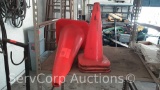 Lot on Shelf of Safety Cones