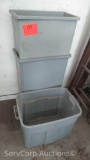 Lot of 2 Trash Cans & Bin