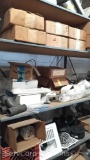 Lot on 3 Shelves of Various Flow Sensor Flushed, Shower Bar, Soap Dispenser, Wall Faucets, Toilet