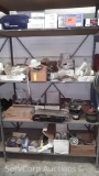 Lot on 4 Shelves of Various Bath/Sink Drains, Toilet Gaskets/Flanges, Water Lines, Balancing Valves,