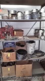 Lot on 4 Shelves of Various Pipe Couplings, Rubber Gaskets