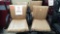 Lot of 4 Tan Leather Rolling Chairs (Seller: City of Covington)