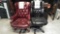 Lot of Dark Red & Black Executive Chairs (Seller: City of Covington)