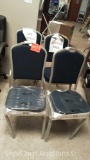 Lot of 4 Blue/Silver Chairs (Seller: City of Covington)