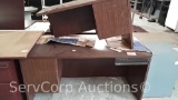 Lot of Small Wood Desk & Right Side Wood Desk (Seller: City of Covington)