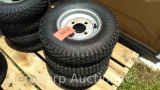 Lot of 4 TWI 4.80/4.00-8 Tires with Rims (Private Seller)