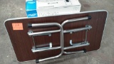 Lot of Small Folding Table, 2 Bags, Bedside Commode (Private Seller)