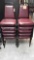 Lot of 10 Burgundy Stack Chairs