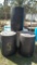 Lot of (8) 55-Gallon Trash Drums