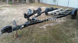 Abandoned EZ-Loader Dual Axle Black Boat Trailer - SCRAP, PARTS ONLY