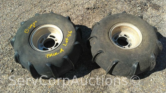 Lot of 2 Unknown Size 4 Wheeler Tires