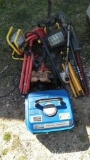 Lot of Various Work Lights, Weed Eater, Pole Saw, Portable Small Generator
