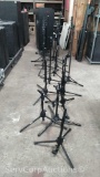 Lot of Various Mic Stands: Tripod with Boom & Standard, Roadie Box Included