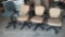 Lot of 3 Tan & 1 Grey Office Chairs