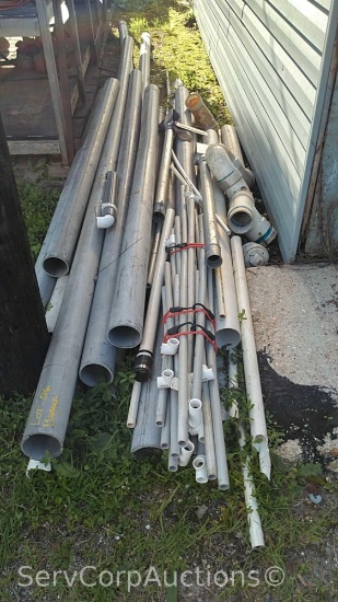 Lot of Various PVC Pipe, Fittings and Electrical Pipe