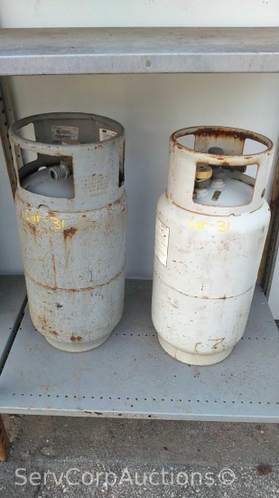 Lot of 2 Forklift Propane Fuel Cylinders