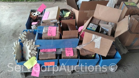 Lot on Pallet: Bolts, Industrial Ethernet Rail Switch, Terminal Blocks, Pneumatic Valves, Manual