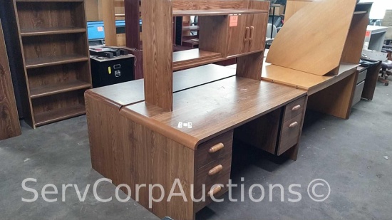 5' Desk with Topper Shelf, 66" Credenza