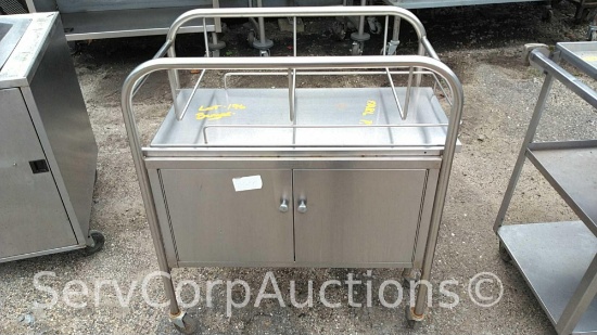 Stainless 31" Medical Cart with 54" Pull Out Extension