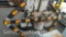 Lot of 4 Warehouse Lights, 1 Spot Light, 1 Caution Arrow