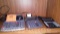 Lot on Shelf of 3 Various Calculators