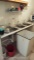 Lot of Various Coffee Mugs/Glasses, Strainers, Trash Can, Bucket