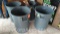 Lot of 1 Brute & 3 Huskee Trash Cans, No Lids