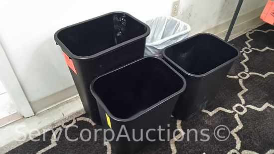 Lot of 4 Various Waste Cans