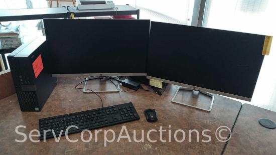 Dell PC with 2 Monitors, Keyboard, Mouse