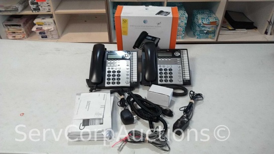 Lot of 2 AT&T 1040 & 1 AT&T 1080 Small Business System Phones