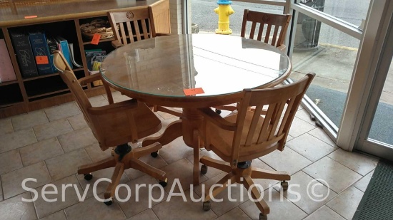 4' Round Kitchen Table with 4 Chairs