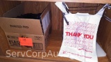 Lot on Shelf of T-Shirt Bags, T-Shirt Bag Dispenser