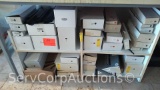 Lot of Various Size/Color Binding Rings & Shelving Unit