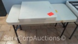 Lot of 2 Various 4' Folding Tables
