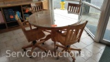 4' Round Kitchen Table with 4 Chairs