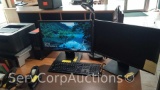 Dell PC with 2 Monitors, Keyboard, Mouse, Brother HL-22700W Printer