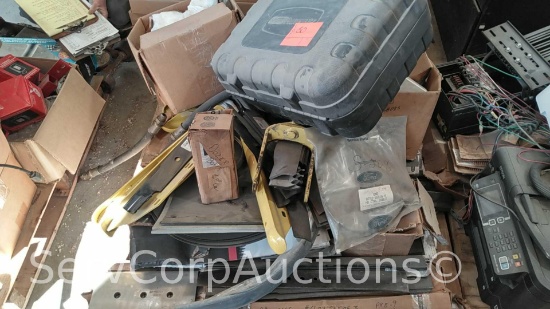 Pallet of Mower Blades and Various Mower Parts