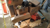 Pallet of Car Parts, Tail Lights and Hoses, Etc.