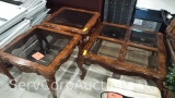 Lot of 2 Glass Top End Tables & 3 Coffee Tables